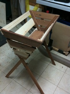 Manger from Reclaimed Redwood and Pine