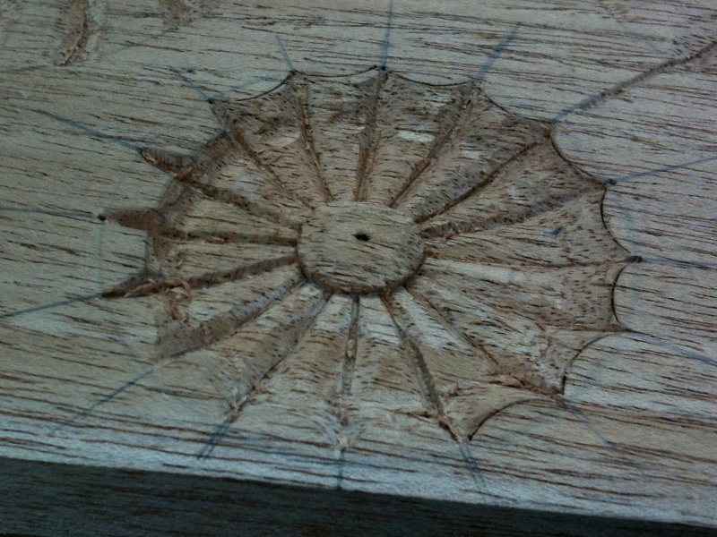 Concave wheel carving