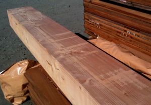 Douglas Fir beam planing