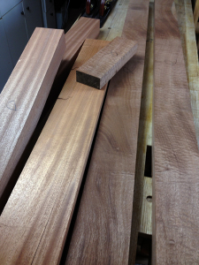 Ribbon Strip and Pommele Sapele