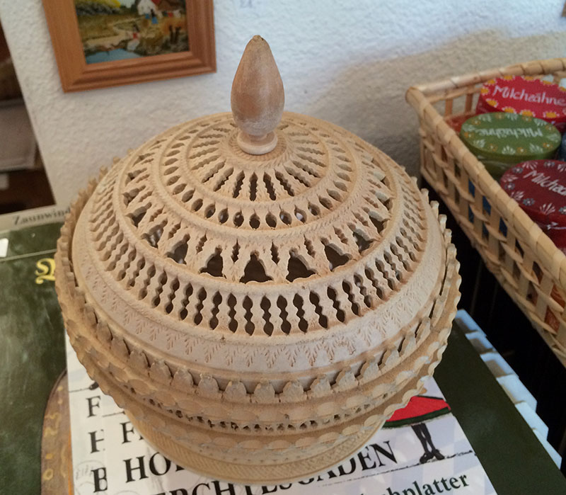 carved turned vessel