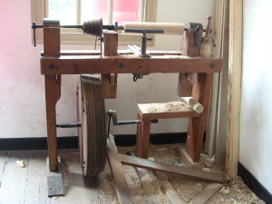 Treadle lathe Williamsburg