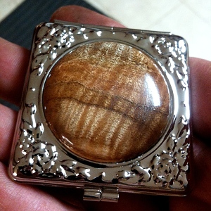 Curly Maple Compact Mirror